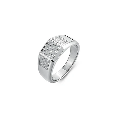 Men's Bullet Stainless Steel Signet Ring