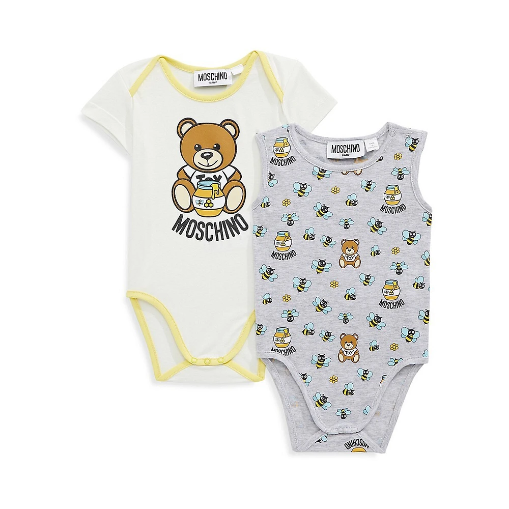 MOSCHINO Baby's 2-Piece Moschino Bear Bodysuit Set