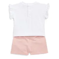 Baby Girl's 2-Piece T-Shirt and Short Set