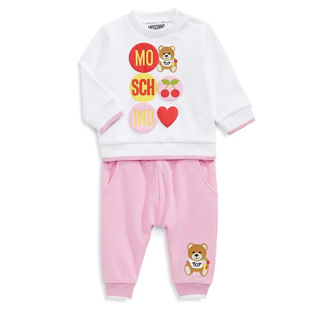 MOSCHINO Baby Girl's 2-Piece Sweatshirt and Joggers Set