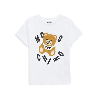 T-shirt à imprimé d'ours pour garçon et petit