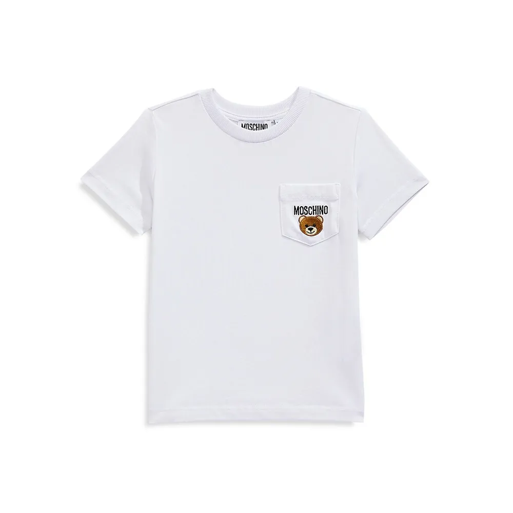 Little Kid's & Bear Pocket T-Shirt