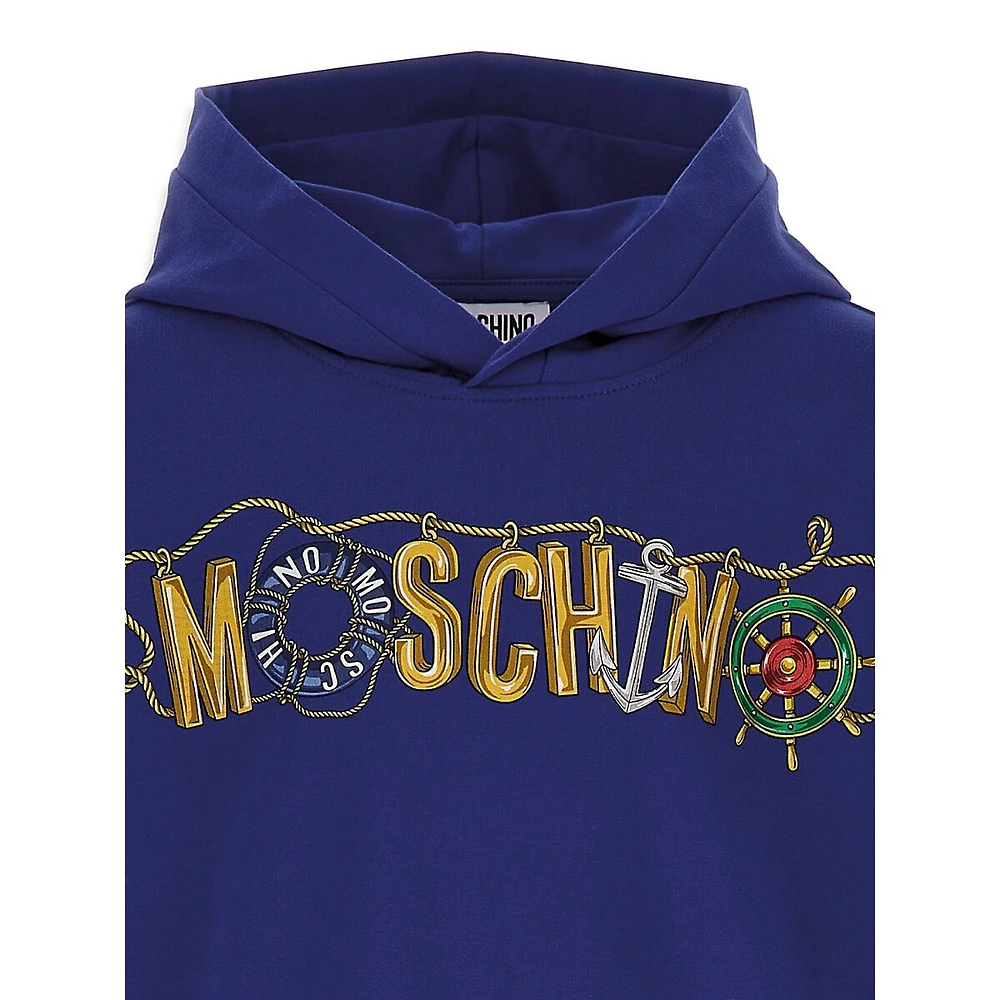 Little Girl's Nautical Logo Hoodie