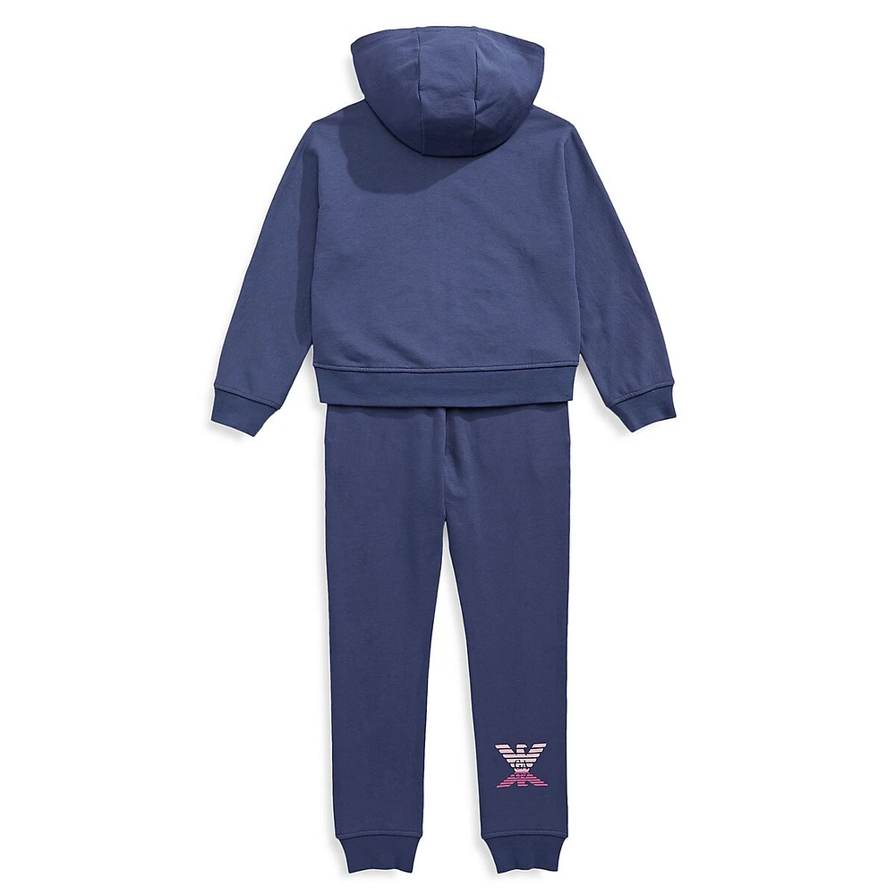 Little Kid's 2-Piece Eagle Logo Micromodal Track Suit