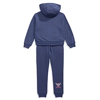 Little Kid's 2-Piece Eagle Logo Micromodal Track Suit