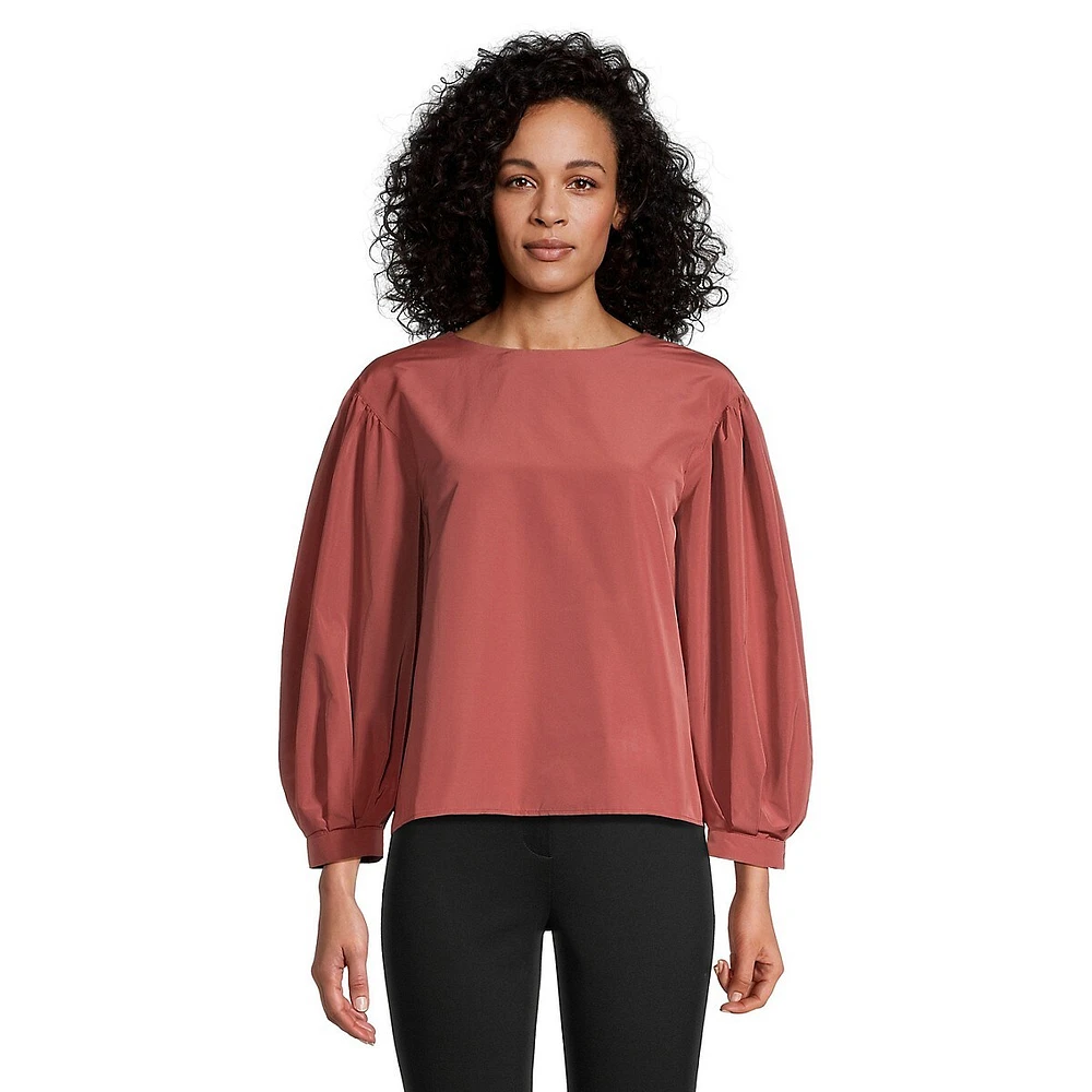 Zeus Bishop-Sleeve Blouse