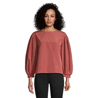 Zeus Bishop-Sleeve Blouse