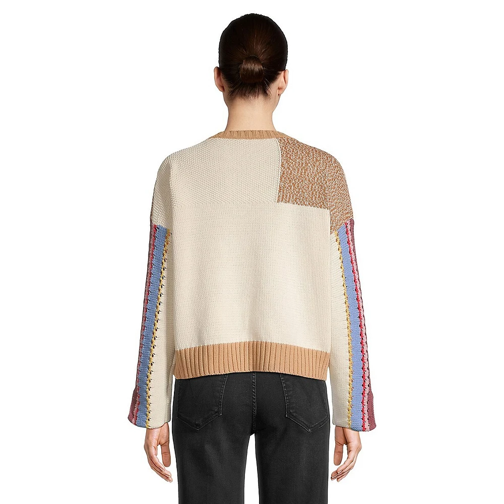 Padana Stitched Colourblock Sweater