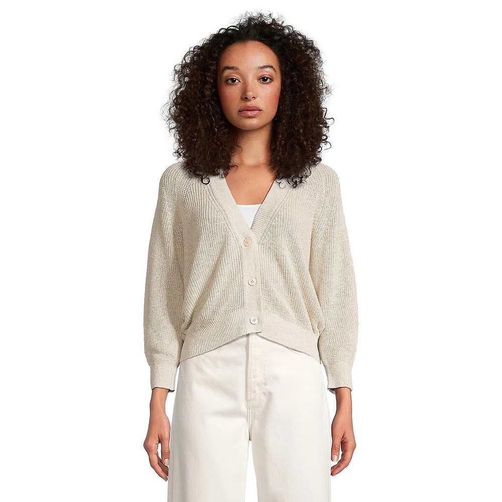 Cotton & Linen Knit Cardigan