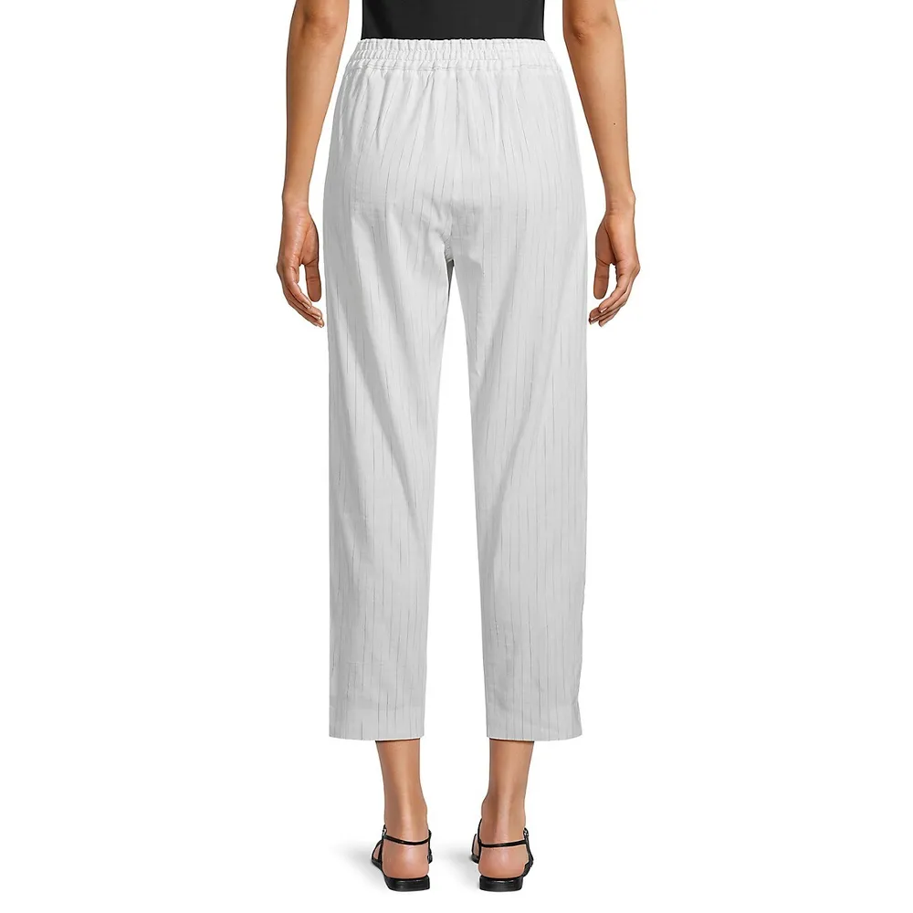 Pinstripe Stretch Tailored Pant