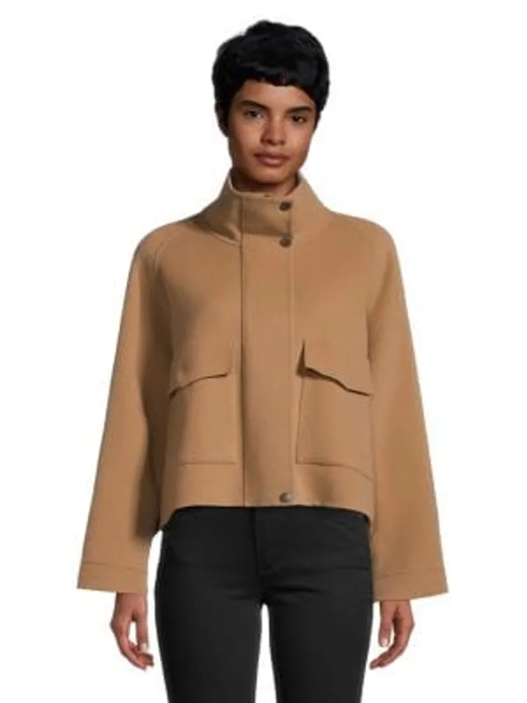 manteau laine texturé