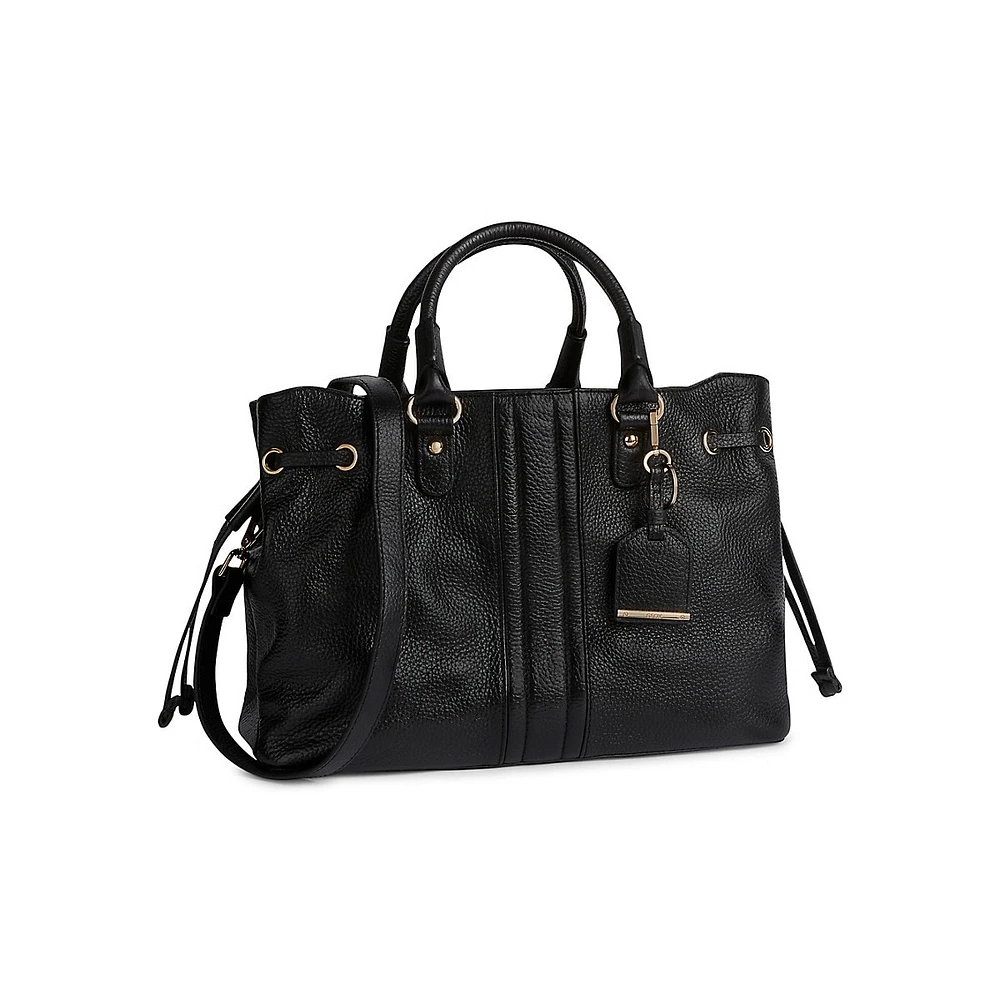 Marsila Tumbled Leather Satchel