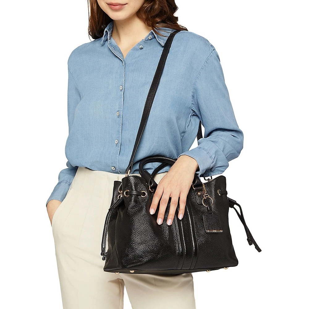 Marsila Tumbled Leather Satchel