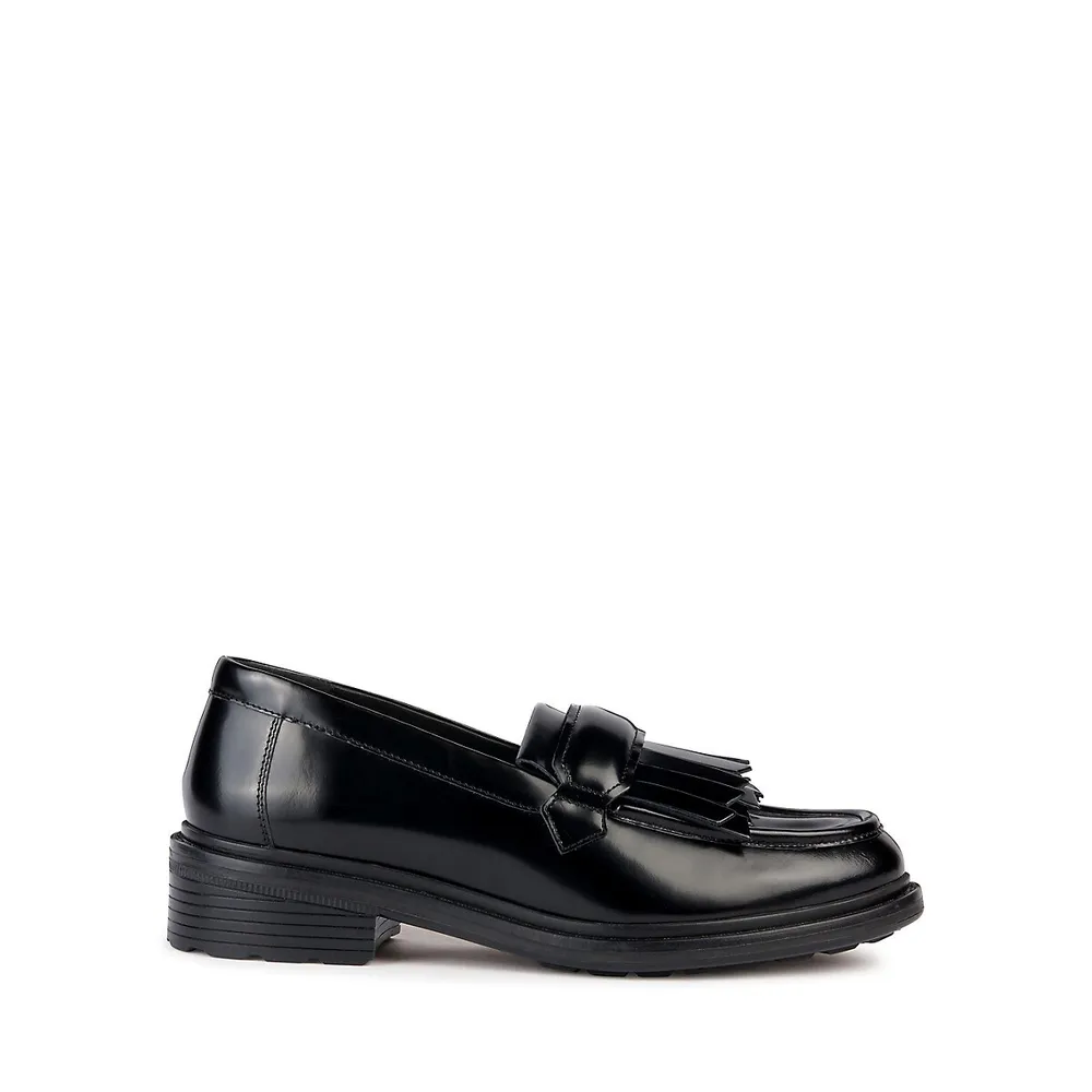 Women's Walk Pleasure C Leather Fringe Loafers