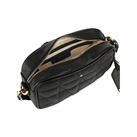 Narcisia Quilted Tumbled Leather Crossbody Bag