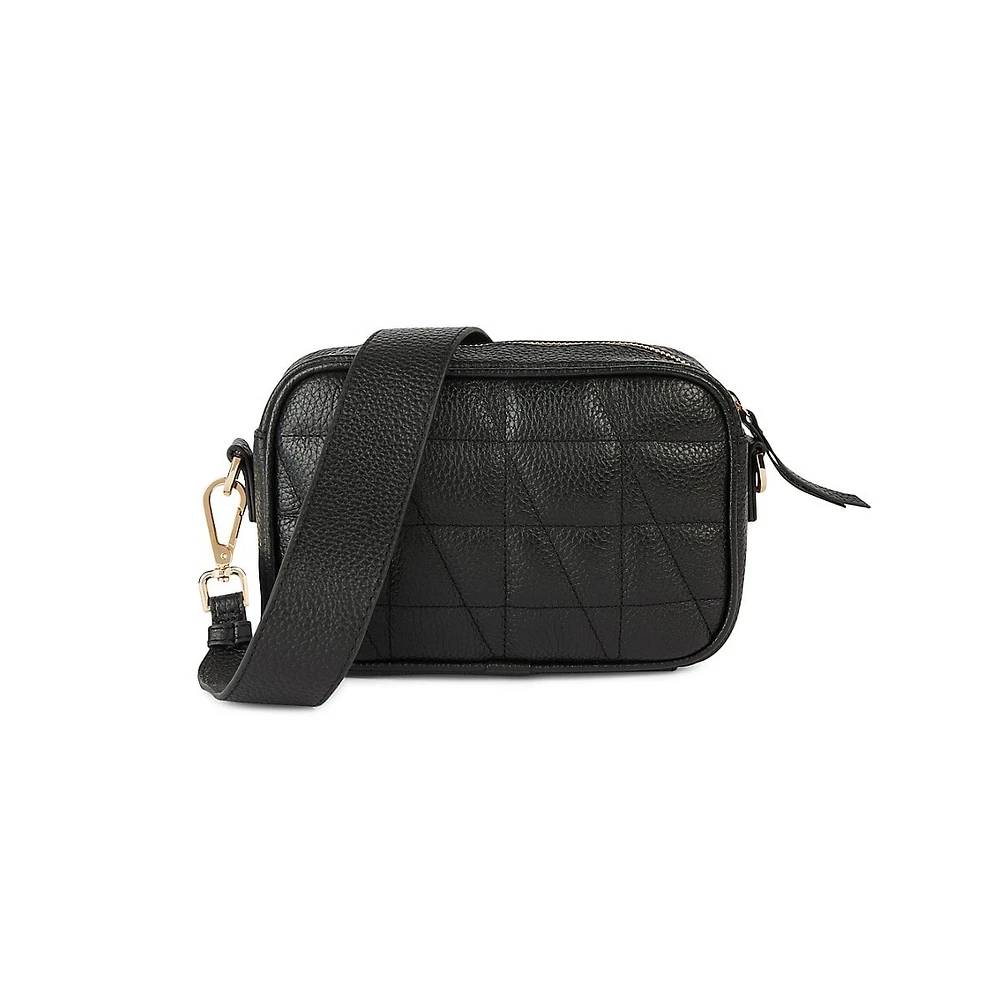 Narcisia Quilted Tumbled Leather Crossbody Bag