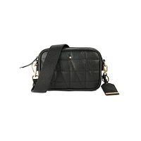 Narcisia Quilted Tumbled Leather Crossbody Bag