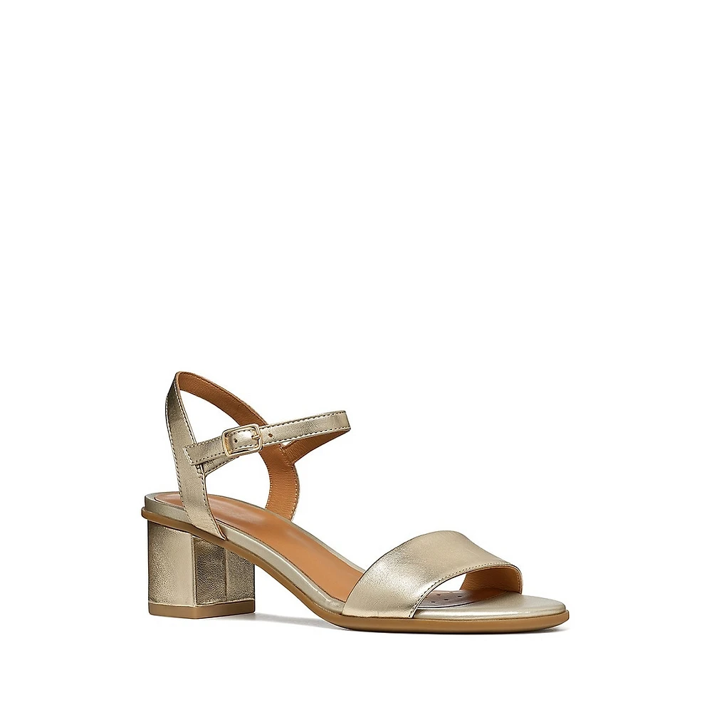 D Aurely 50 Leather Dress Sandals