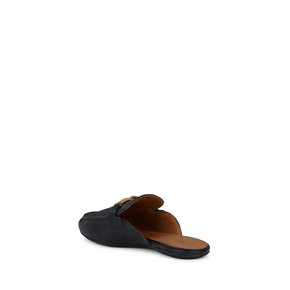 Palmaria Leather Loafer Mules