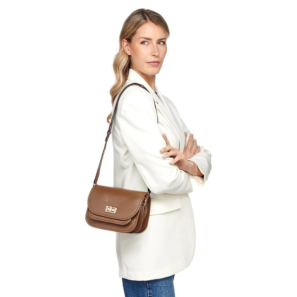 Flavrie Leather Crossbody Bag