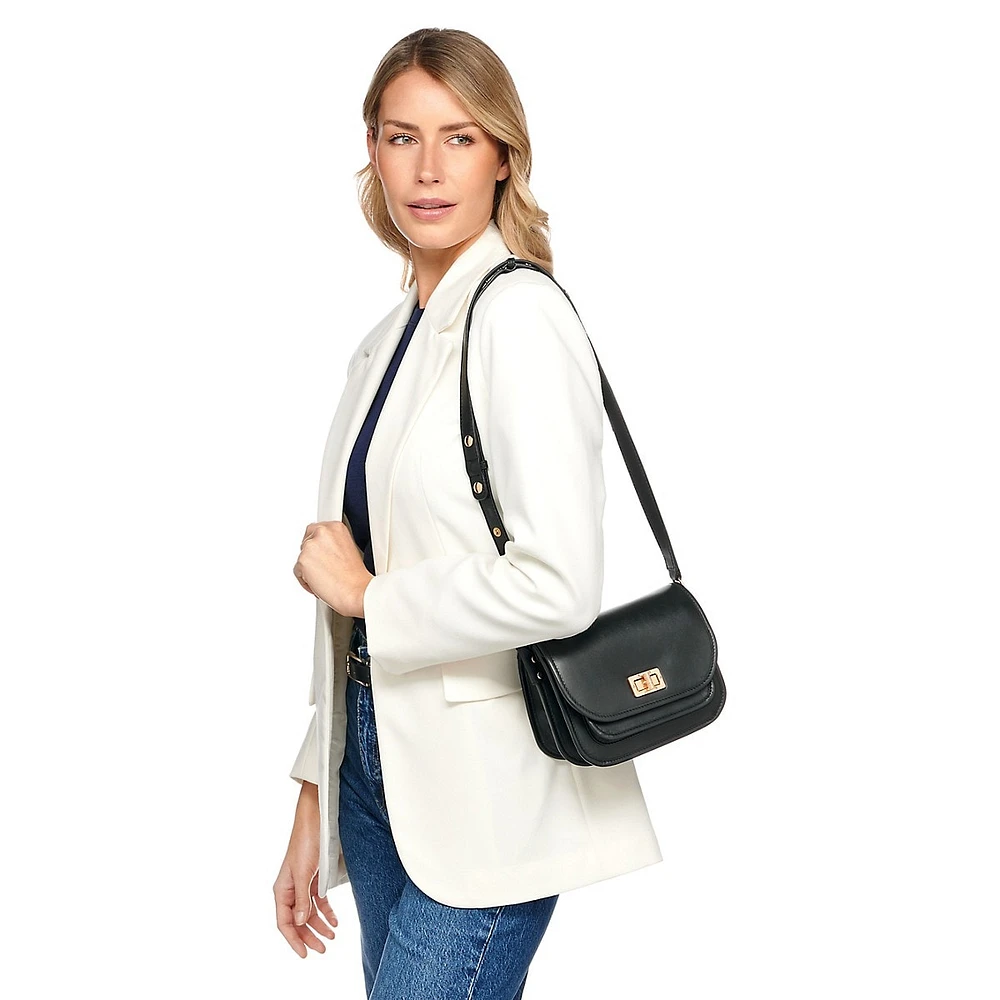 Flavrie Leather Crossbody Bag