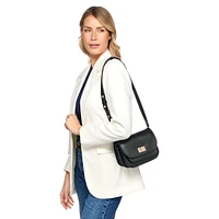 Flavrie Leather Crossbody Bag