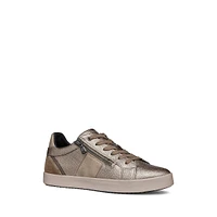 Mixed Media Side-Zip Sneakers