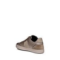 Mixed Media Side-Zip Sneakers