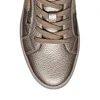 Mixed Media Side-Zip Sneakers