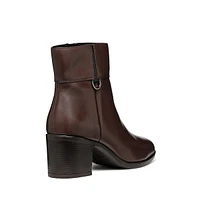 Women's New Asheel Leather Block-Heel Ankle Boots