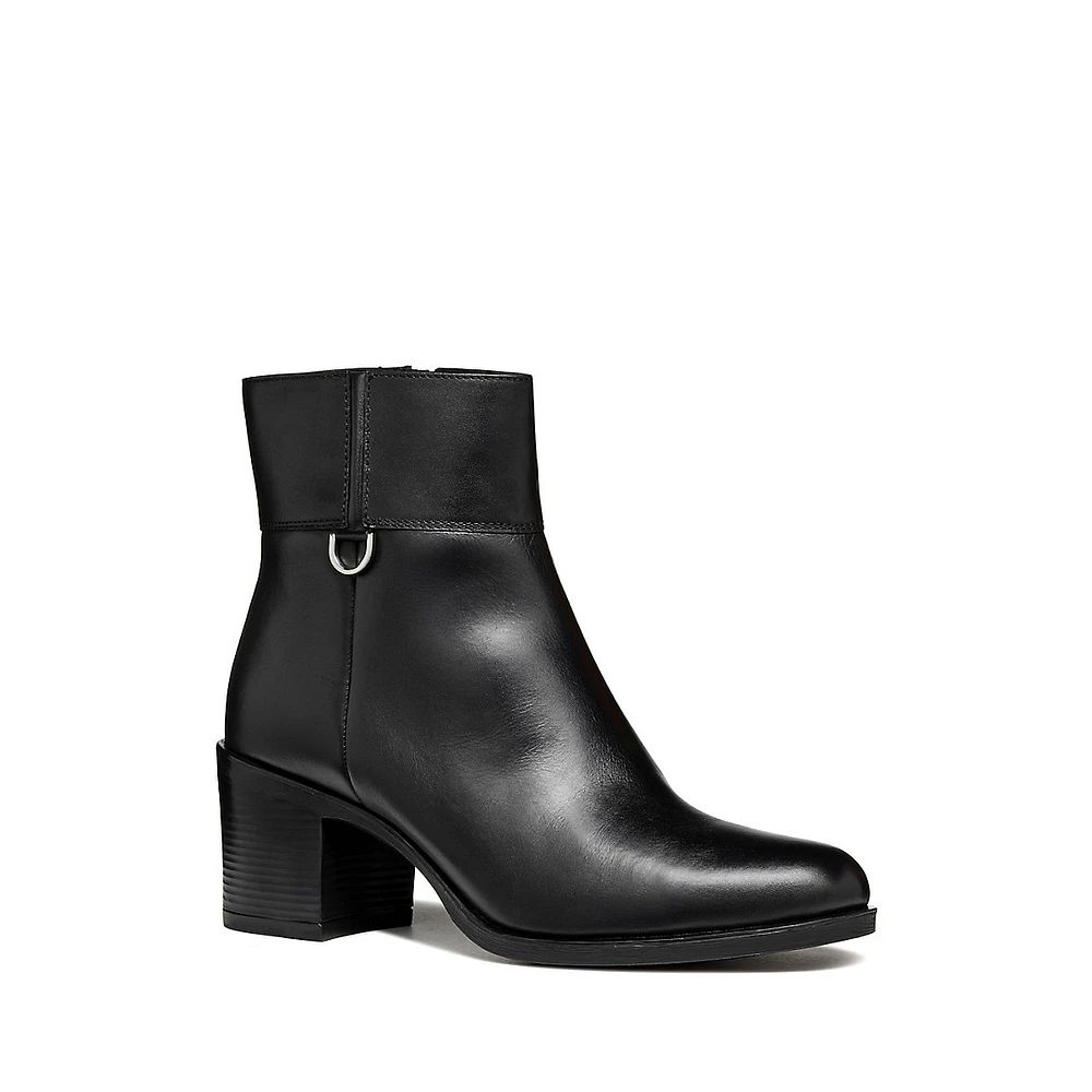 Women's New Asheel Leather Block-Heel Ankle Boots