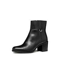 Women's New Asheel Leather Block-Heel Ankle Boots