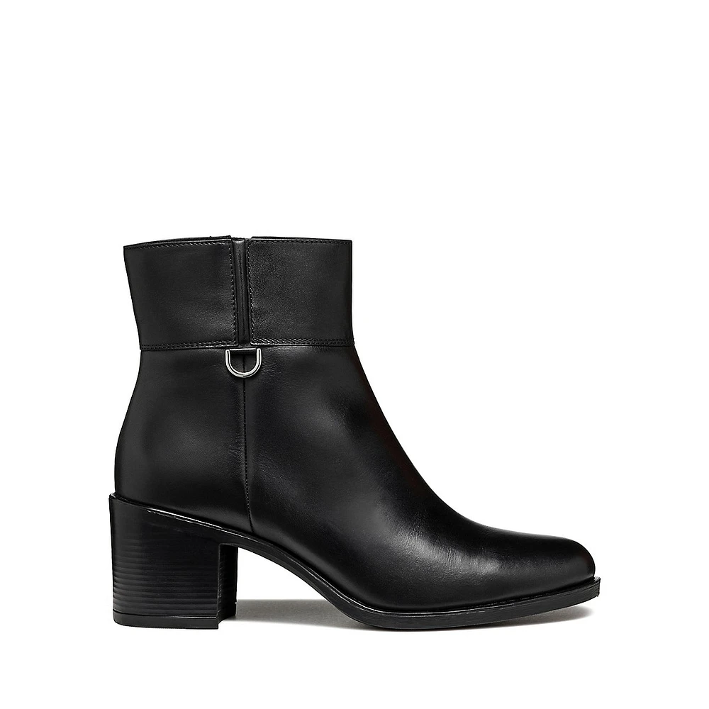 Women's New Asheel Leather Block-Heel Ankle Boots