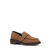 Women's Buckle-Detail Leather Loafers