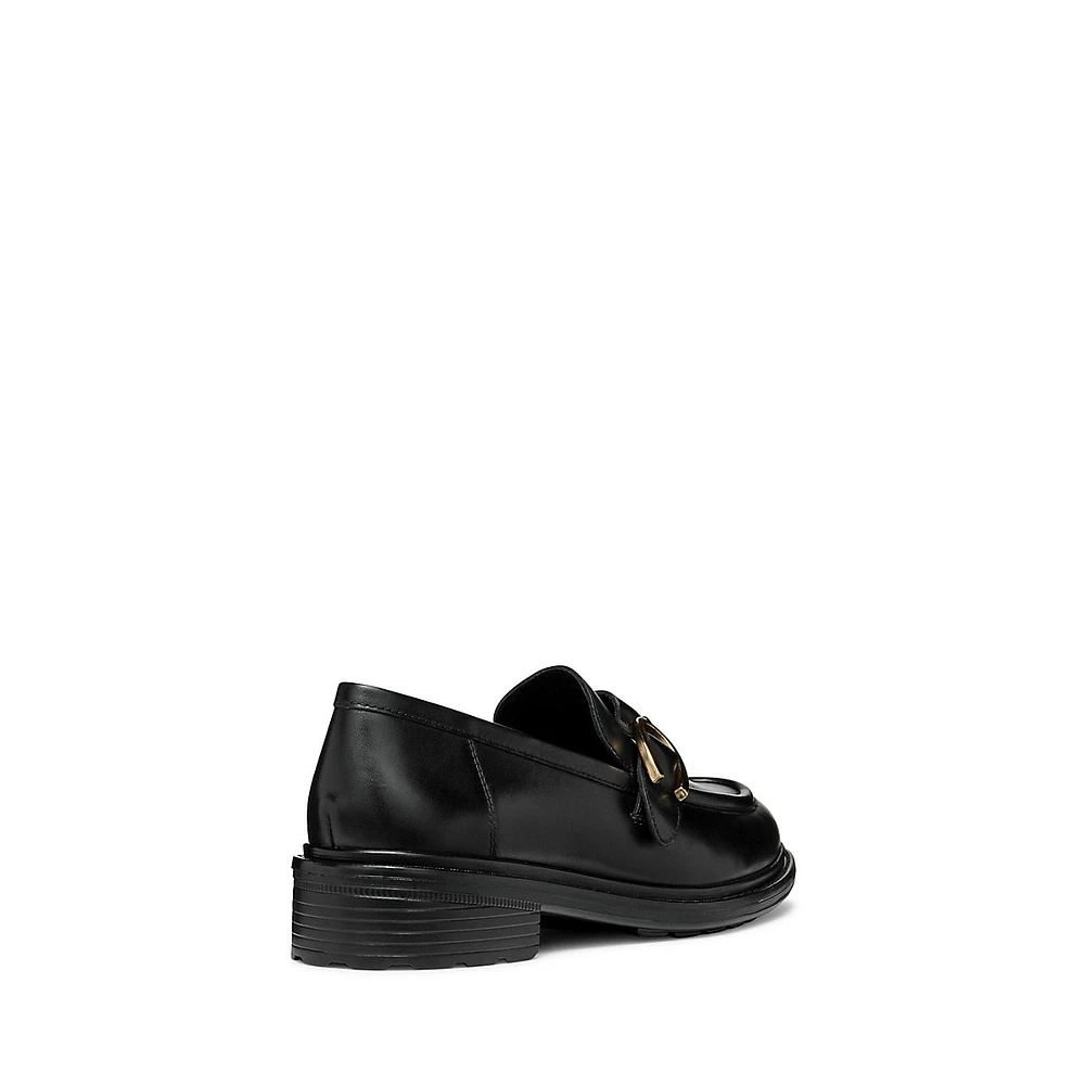 Women's Buckle-Detail Leather Loafers