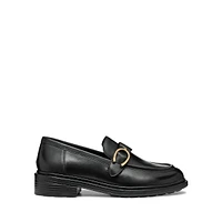 Women's Buckle-Detail Leather Loafers