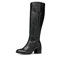 Womne's New Asheel Leather Block-Heel Tall Boots