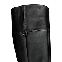 Womne's New Asheel Leather Block-Heel Tall Boots