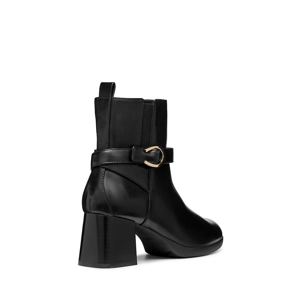 Women's Walk Pleasure Leather Block-Heel Ankle Boots