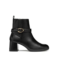 Women's Walk Pleasure Leather Block-Heel Ankle Boots