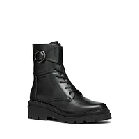 Women's Felleny Leather Combat Boots