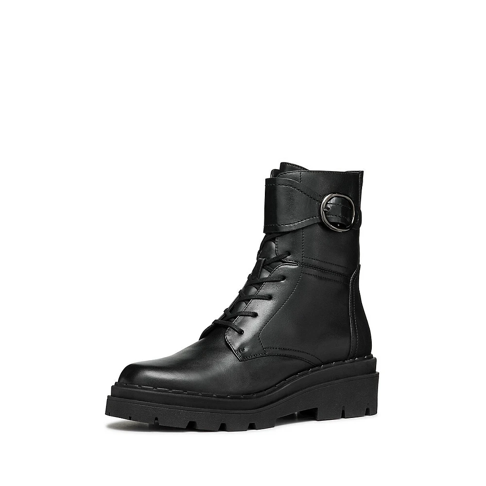 Women's Felleny Leather Combat Boots