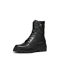 Women's Felleny Leather Combat Boots