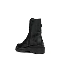 Women's Felleny Leather Combat Boots