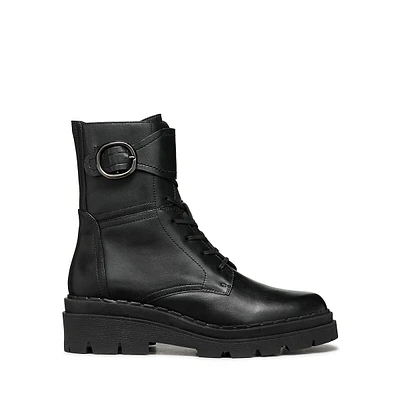 Women's Felleny Leather Combat Boots