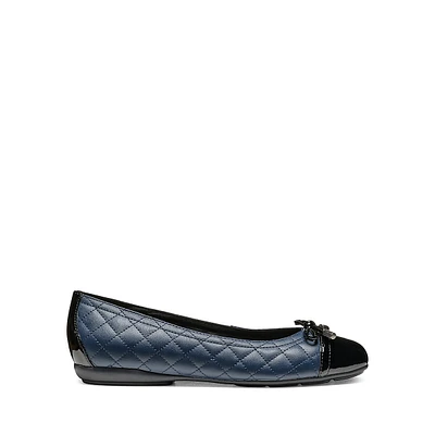 Annytah Quilted & Patent Ballerina Flats