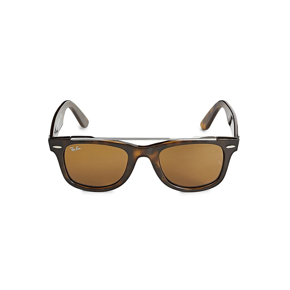 Icons Square 50mm Tortoiseshell Square Sunglasses