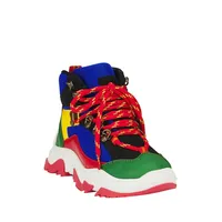 Chaussures de sport aux couleurs contrastées avec ruban adhésif pour enfant