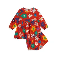 Baby Girl's 2-Piece Floral-Print Dress & Bloomers Set