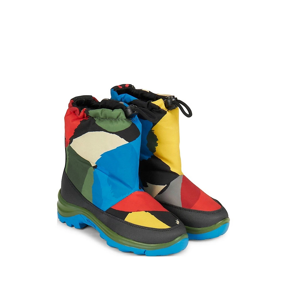 Boy's Colourblock Drawcord Snow Boots